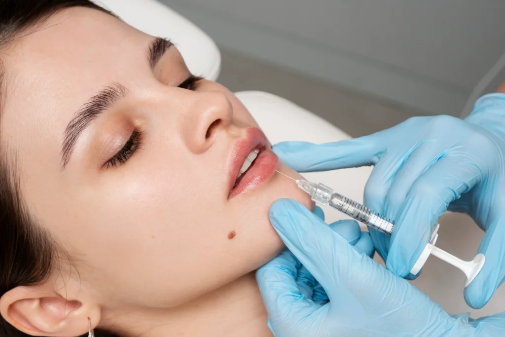 Close Up Woman Getting Lip Fillers 1